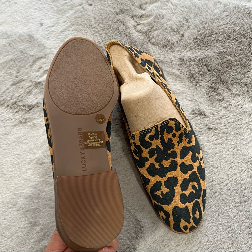 Lucky Brand Women Cahill leopard‎ print flats size 7.5 - Picture 7 of 13